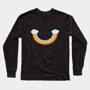 choose joy, rainbow smile Long Sleeve T-Shirt